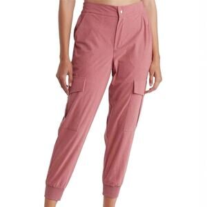 NWT Area Stars Waffle Textured Cargo Joggers Sz Medium in Mauve